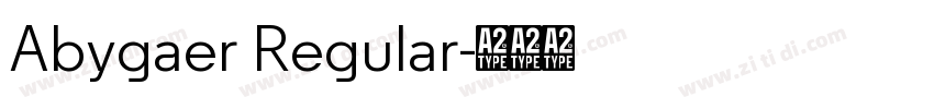 Abygaer Regular字体转换